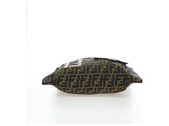Borsa a tracolla FENDI Zucca Canvas Marrone Nero Auth 199194V - vista 5