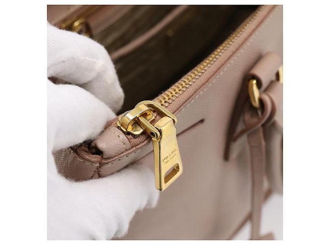 Borsa a Mano PRADA Galleria Saffiano 2way Rosa Tono Oro Auth 202076V - vista 26