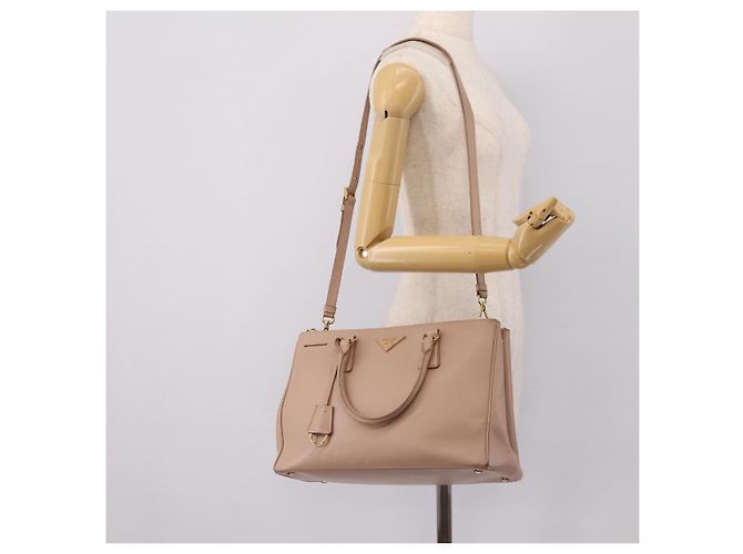 Borsa a Mano PRADA Galleria Saffiano 2way Rosa Tono Oro Auth 202076V - vista 30