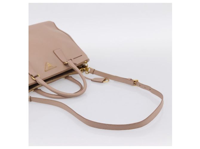 Borsa a Mano PRADA Galleria Saffiano 2way Rosa Tono Oro Auth 202076V - vista 8