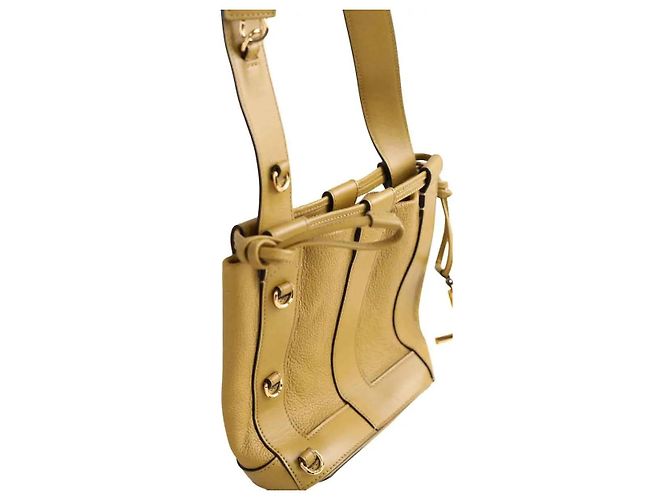 Borsa a tracolla Lancel in pelle kaki Cachi - vista 3