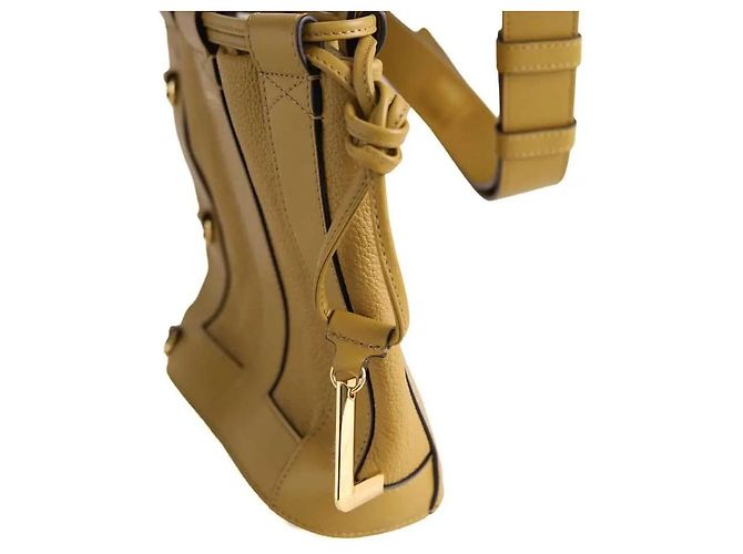Borsa a tracolla Lancel in pelle kaki Cachi - vista 5
