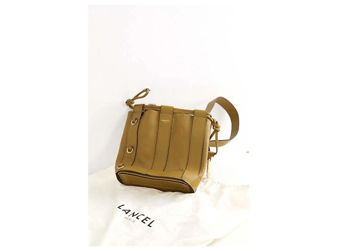 Borsa a tracolla Lancel in pelle kaki Cachi - vista 6