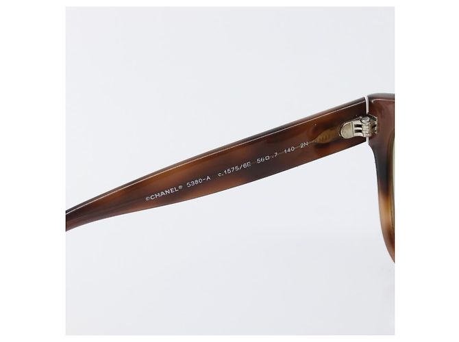 Occhiali da sole CHANEL Plastica Brown Silver CC Auth BA15428 Marrone Argento - vista 11