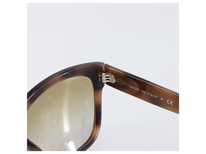 Occhiali da sole CHANEL Plastica Brown Silver CC Auth BA15428 Marrone Argento - vista 14
