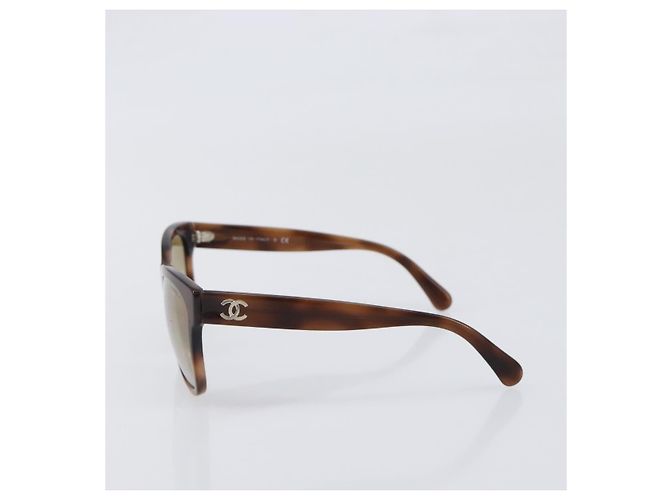 Occhiali da sole CHANEL Plastica Brown Silver CC Auth BA15428 Marrone Argento - vista 3