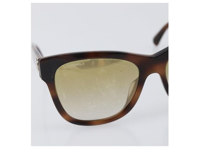 Occhiali da sole CHANEL Plastica Brown Silver CC Auth BA15428 Marrone Argento - vista 5