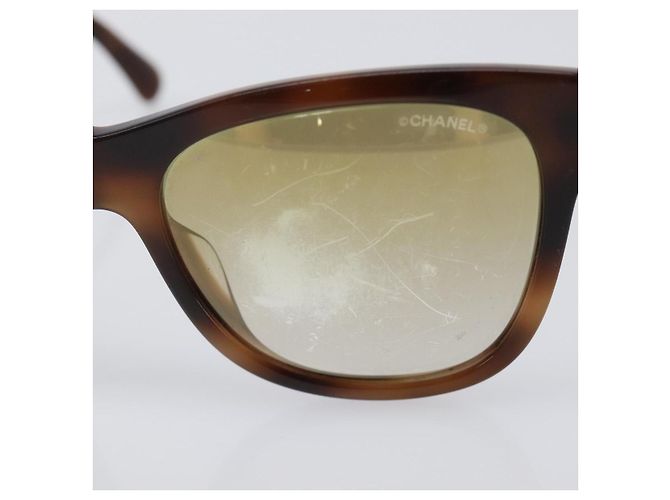 Occhiali da sole CHANEL Plastica Brown Silver CC Auth BA15428 Marrone Argento - vista 7