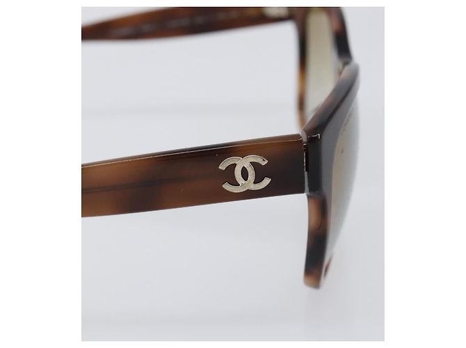 Occhiali da sole CHANEL Plastica Brown Silver CC Auth BA15428 Marrone Argento - vista 8