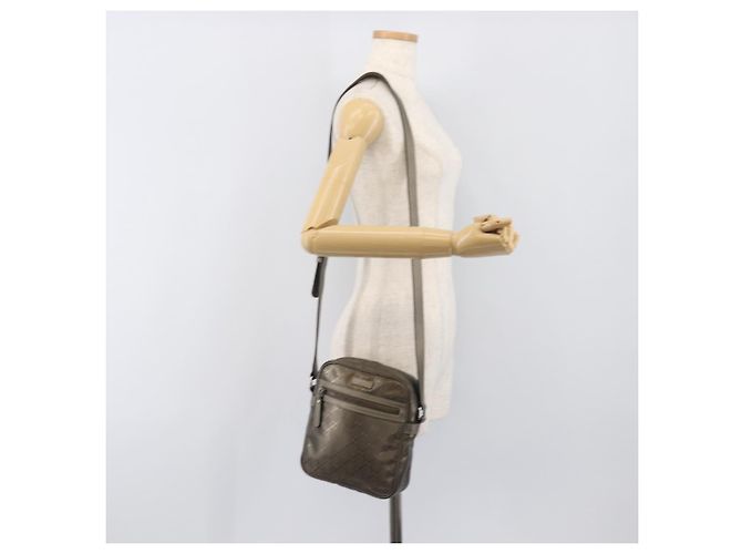 Borsa a tracolla GUCCI GG Implementation PVC Champagne Gold 233268 Auth hk4067A D'oro - vista 24