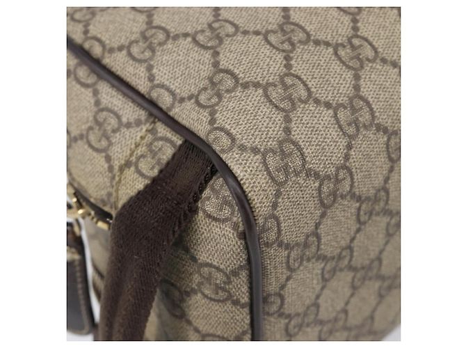 Borsa a mano GUCCI GG Supreme PVC Beige Gold 211125 Auth 197233 - vista 14