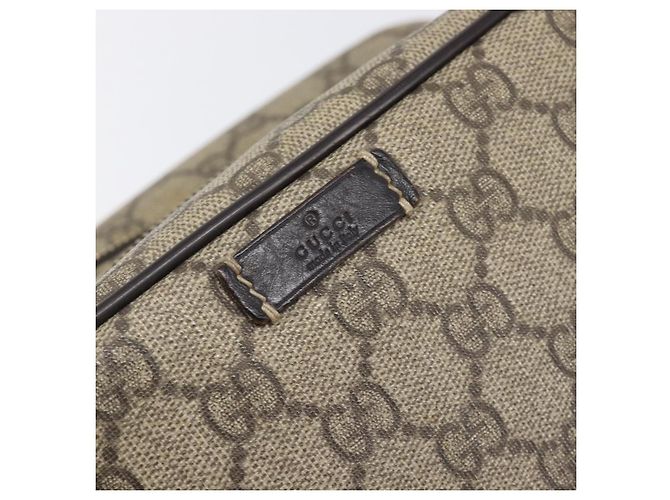 Borsa a mano GUCCI GG Supreme PVC Beige Gold 211125 Auth 197233 - vista 17