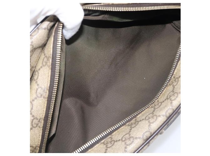 Borsa a mano GUCCI GG Supreme PVC Beige Gold 211125 Auth 197233 - vista 21