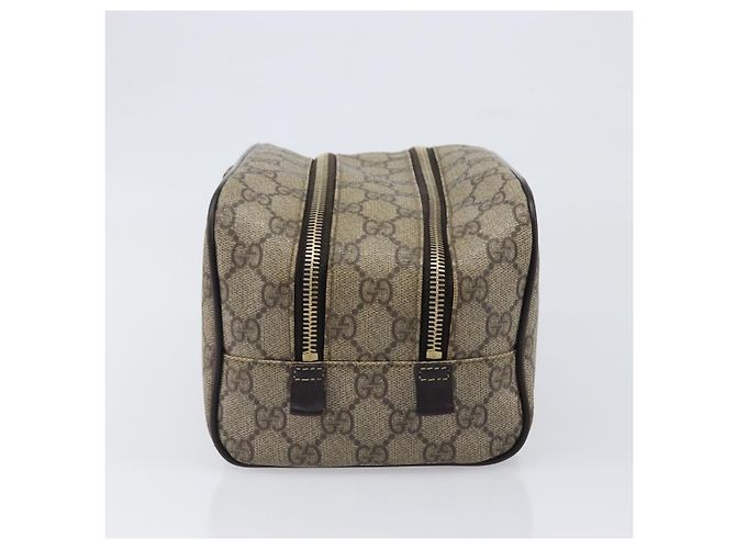 Borsa a mano GUCCI GG Supreme PVC Beige Gold 211125 Auth 197233 - vista 3