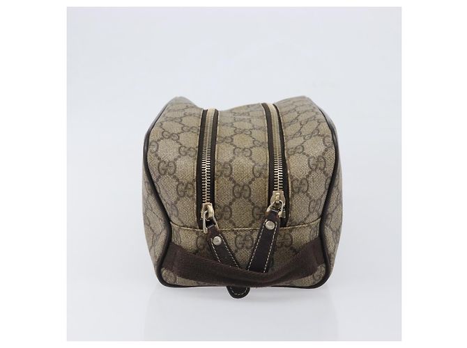 Borsa a mano GUCCI GG Supreme PVC Beige Gold 211125 Auth 197233 - vista 4