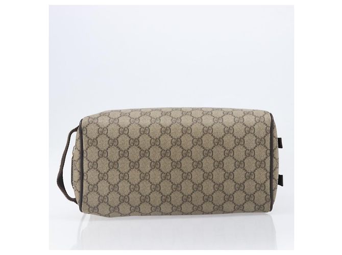 Borsa a mano GUCCI GG Supreme PVC Beige Gold 211125 Auth 197233 - vista 5