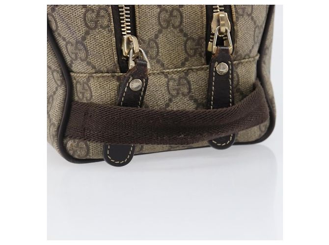 Borsa a mano GUCCI GG Supreme PVC Beige Gold 211125 Auth 197233 - vista 7