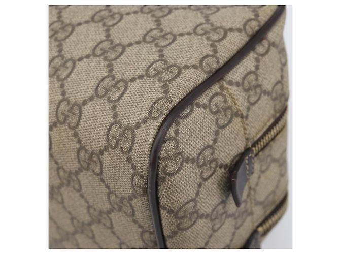 Borsa a mano GUCCI GG Supreme PVC Beige Gold 211125 Auth 197233 - vista 9