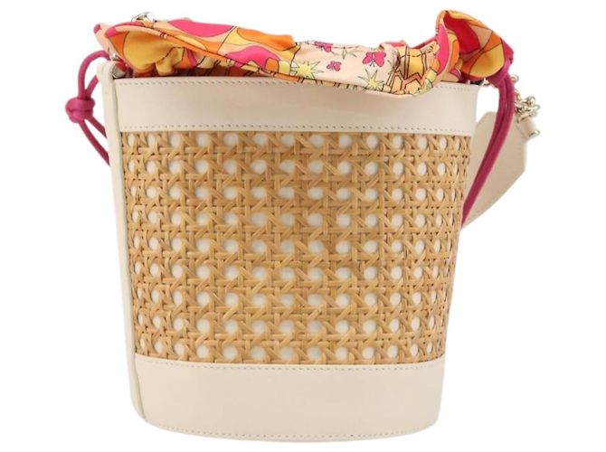 Bulgari Borsa a tracolla BVLGARI in rafia beige e oro Auth 199178V D'oro - vista 2