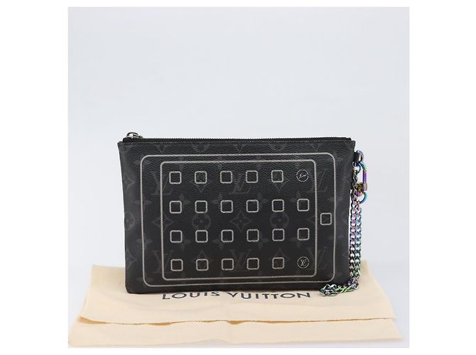 Coque iPhone LOUIS VUITTON Monogram Eclipse Fragment M64449 LV Auth 199106V Monogramme - vue 12
