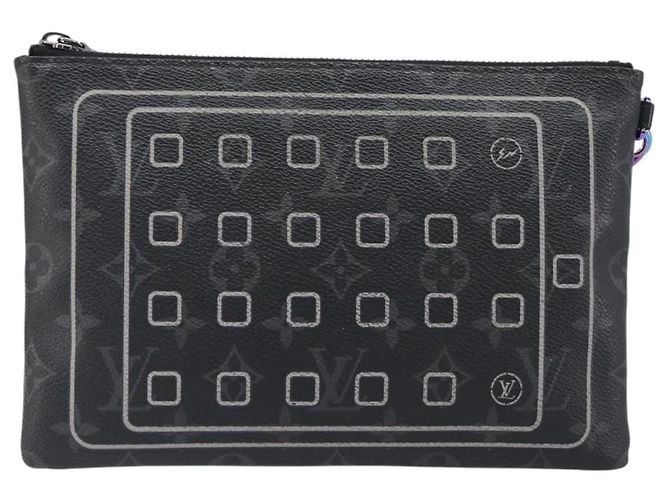 Coque iPhone LOUIS VUITTON Monogram Eclipse Fragment M64449 LV Auth 199106V Monogramme - vue 13