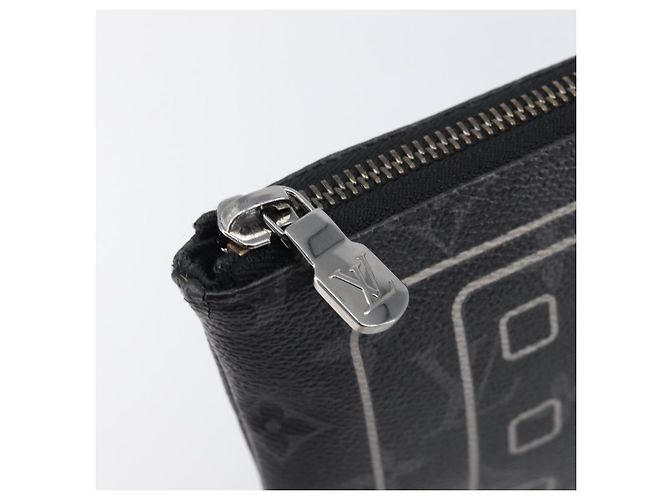 Coque iPhone LOUIS VUITTON Monogram Eclipse Fragment M64449 LV Auth 199106V Monogramme - vue 17