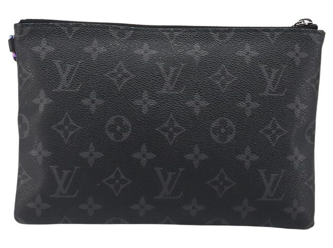Coque iPhone LOUIS VUITTON Monogram Eclipse Fragment M64449 LV Auth 199106V Monogramme - vue 2