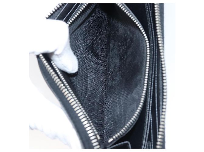 Saffiano PRADA Langbeutel aus Safiano-Leder Schwarz Silber Auth bs36866 - Ansicht 11