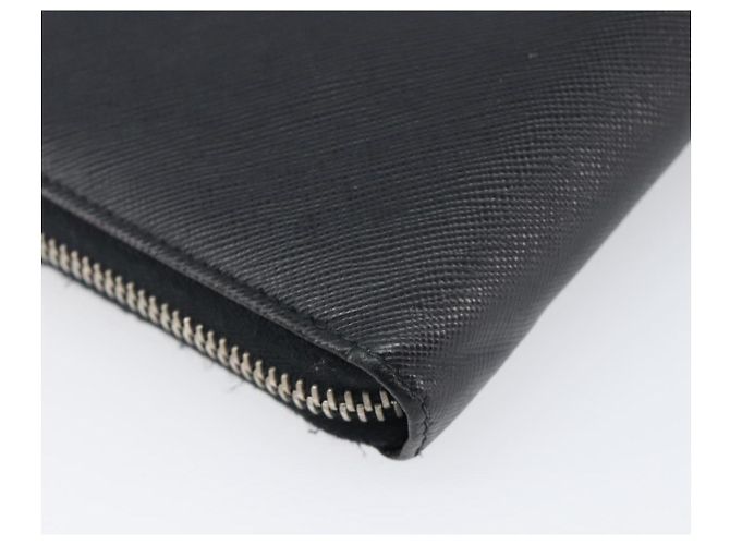 Saffiano PRADA Langbeutel aus Safiano-Leder Schwarz Silber Auth bs36866 - Ansicht 16