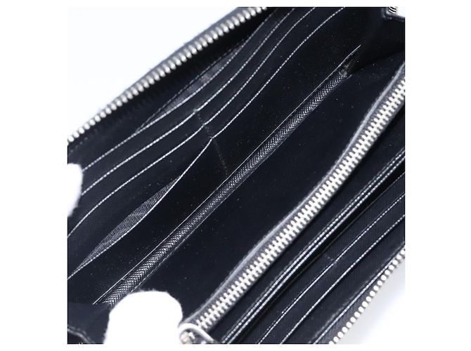 Saffiano PRADA Langbeutel aus Safiano-Leder Schwarz Silber Auth bs36866 - Ansicht 19