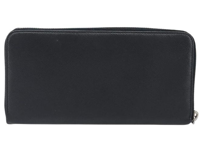 Saffiano PRADA Langbeutel aus Safiano-Leder Schwarz Silber Auth bs36866 - Ansicht 2