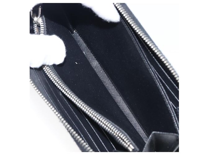 Saffiano PRADA Langbeutel aus Safiano-Leder Schwarz Silber Auth bs36866 - Ansicht 21