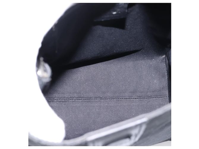 Borsa a tracolla GUCCI GG Canvas Nero Argento Auth 201960 - vista 10