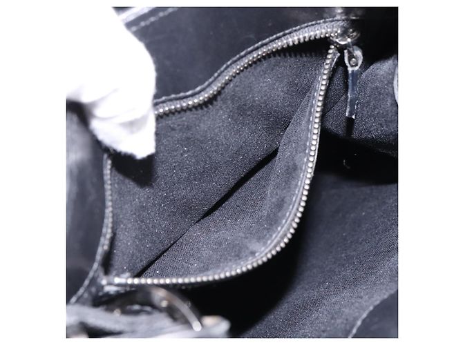 Borsa a tracolla GUCCI GG Canvas Nero Argento Auth 201960 - vista 11