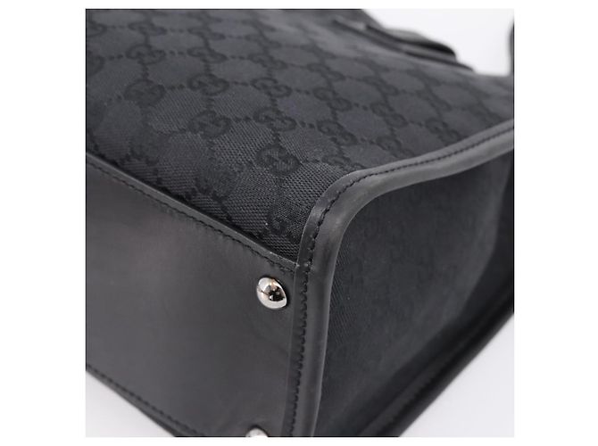 Borsa a tracolla GUCCI GG Canvas Nero Argento Auth 201960 - vista 15