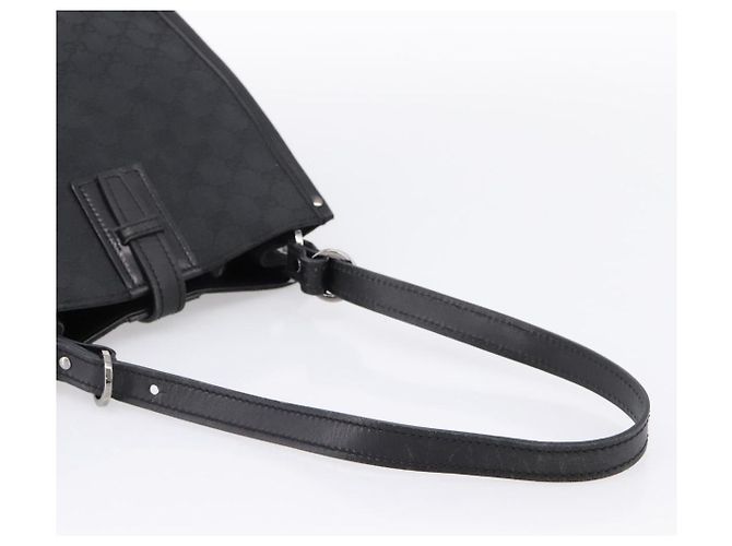 Borsa a tracolla GUCCI GG Canvas Nero Argento Auth 201960 - vista 7