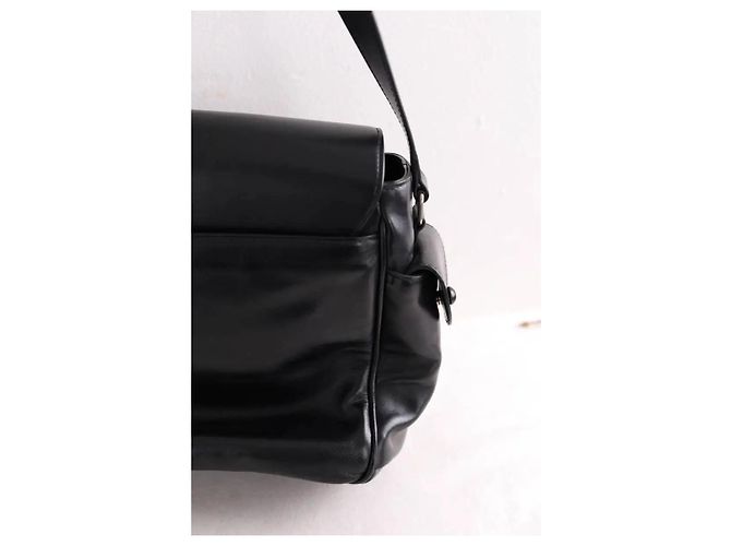 Borsa satchel Saint Laurent in pelle nera Nero - vista 5