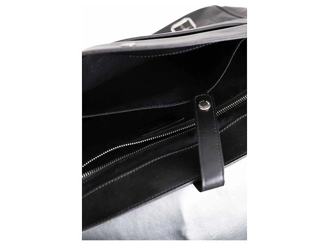 Borsa satchel Saint Laurent in pelle nera Nero - vista 7