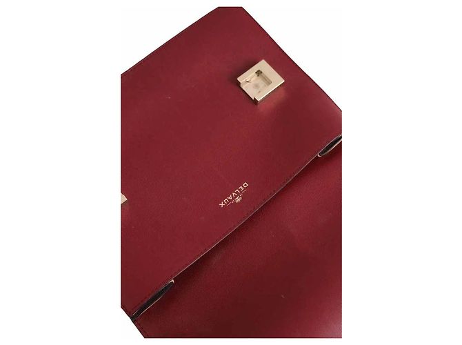 Borsa a tracolla Delvaux in pelle rossa Rosso - vista 5
