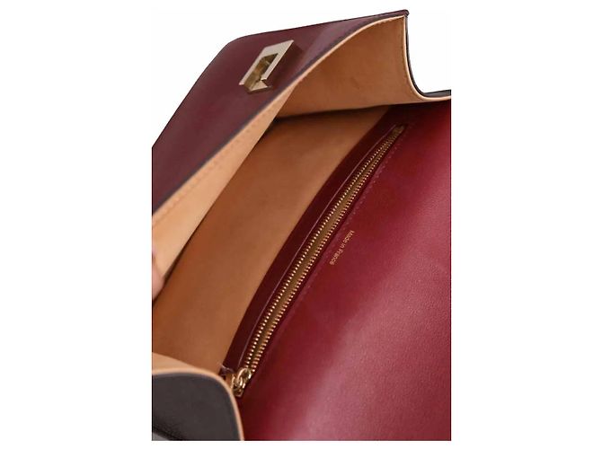 Borsa a tracolla Delvaux in pelle rossa Rosso - vista 6