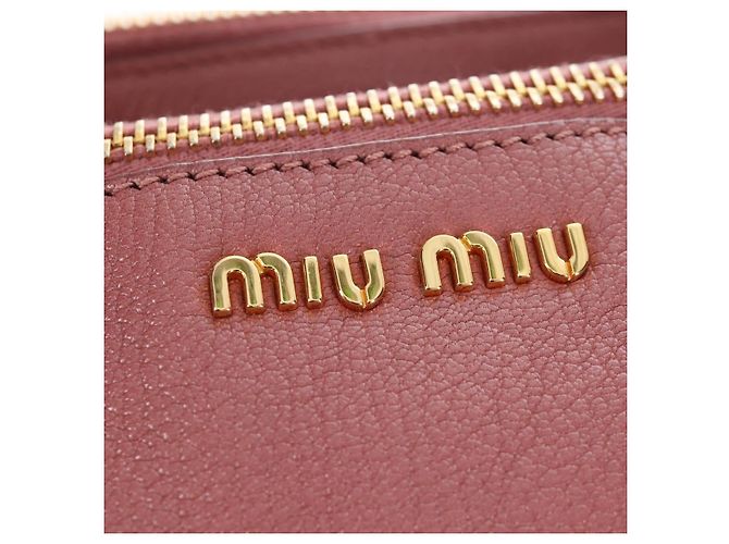 Borsa a mano Miu Miu in pelle 2way Rosa Oro Auth 199193V D'oro - vista 23