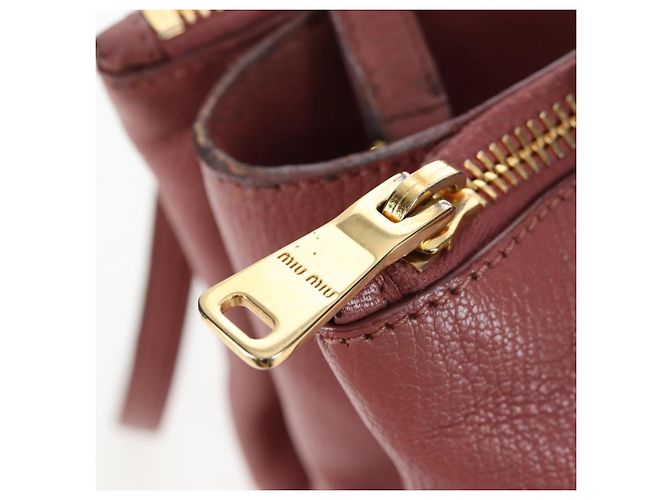 Borsa a mano Miu Miu in pelle 2way Rosa Oro Auth 199193V D'oro - vista 24