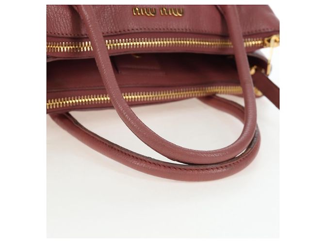 Borsa a mano Miu Miu in pelle 2way Rosa Oro Auth 199193V D'oro - vista 6