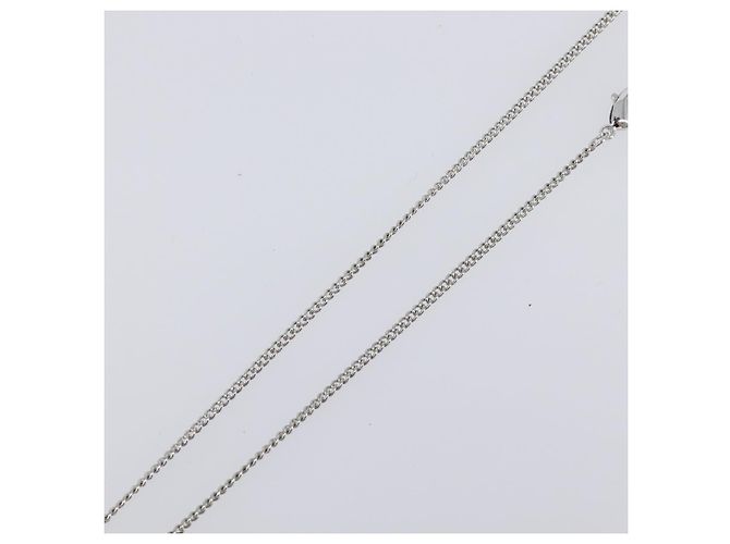 Collana CHANEL Strass metallo Silver CC Auth 199879M Argento - vista 15
