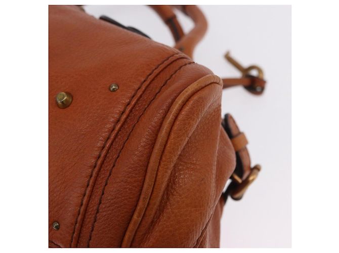 Chloé Bolso Chloe Paddington de cuero marrón oro plata auténtico ki6775M Castaño Dorado - vista 14