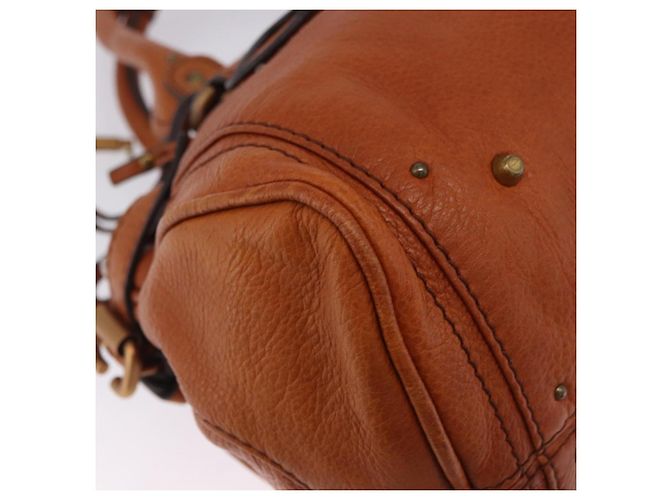 Chloé Bolso Chloe Paddington de cuero marrón oro plata auténtico ki6775M Castaño Dorado - vista 15