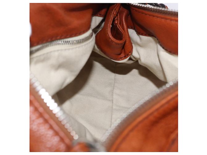 Chloé Bolso Chloe Paddington de cuero marrón oro plata auténtico ki6775M Castaño Dorado - vista 21