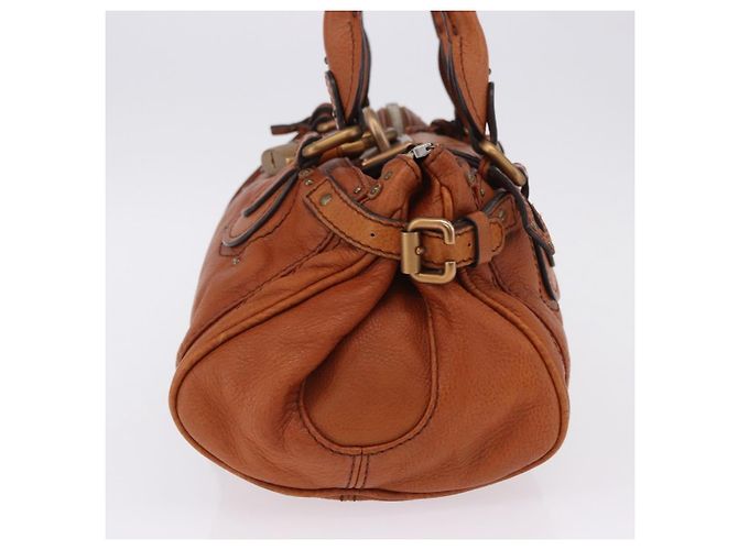 Chloé Bolso Chloe Paddington de cuero marrón oro plata auténtico ki6775M Castaño Dorado - vista 3
