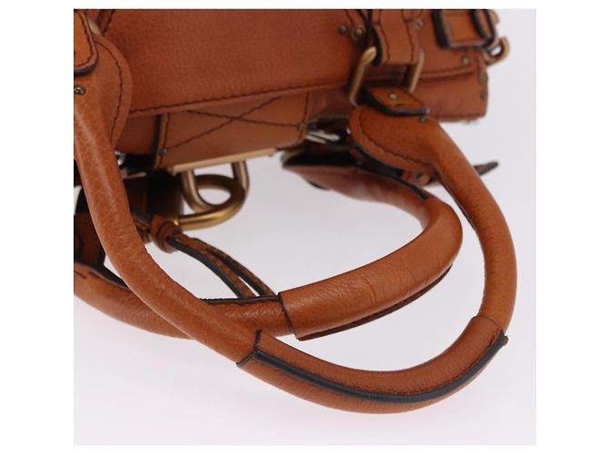 Chloé Bolso Chloe Paddington de cuero marrón oro plata auténtico ki6775M Castaño Dorado - vista 7
