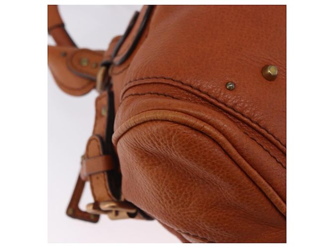 Chloé Bolso Chloe Paddington de cuero marrón oro plata auténtico ki6775M Castaño Dorado - vista 9